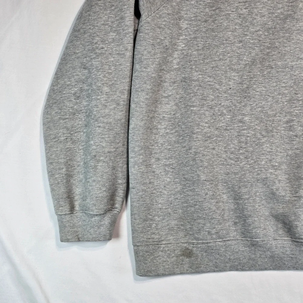 Reebok Mens Quarter Zip Sweatshirt Gray Large‎ Pullover RBLK111704 Logo Fleece